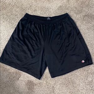 Black men’s Champion athletic shorts